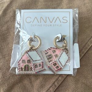 Bella Canvas Pink and Gold Earrings